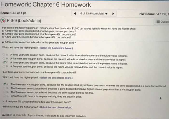 Solved Homework: Chapter 6 Homework Score: 0.67 of 1 pt 6 of | Chegg.com
