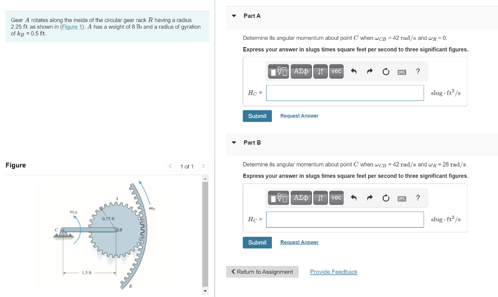 Solved Gear A rotates along the inside of the circular gear | Chegg.com