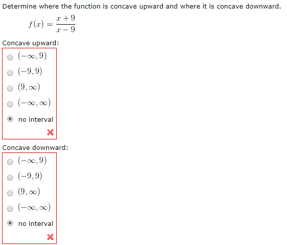 Solved Determine where the function is concave upward and | Chegg.com