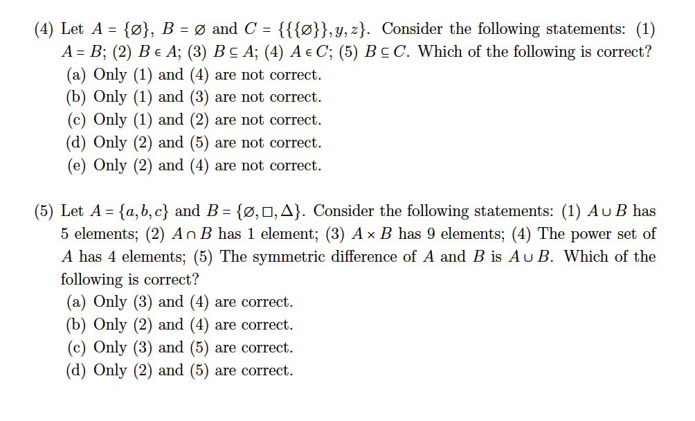 Solved (4) Let A -ø), B- And C-tø)),y,z). Consider The | Chegg.com