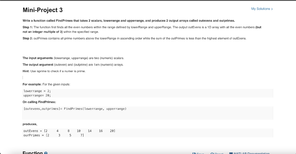 Solved Write a function called FindPrimes that takes 2 | Chegg.com