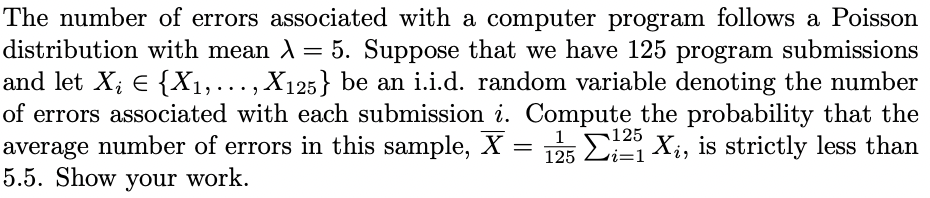 Solved The number of errors associated with a computer | Chegg.com