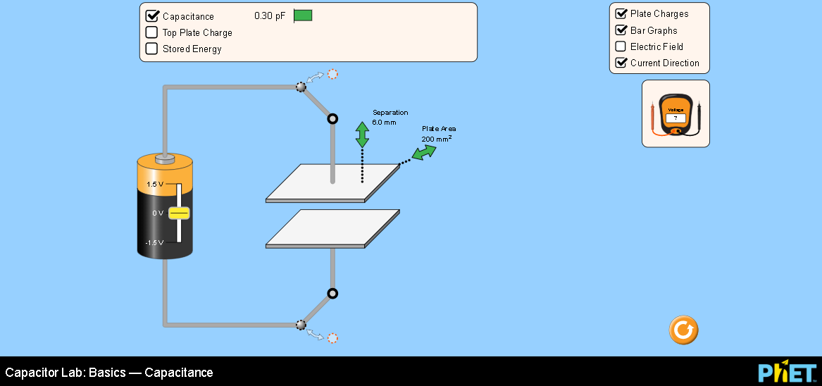 Solved )) In Capacitor Lab Simulation; 1-examine All Tabs Of 