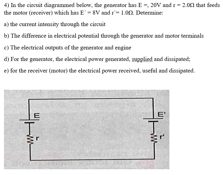 Solved In The Circuit Diagrammed Below The Generator Has Chegg Com