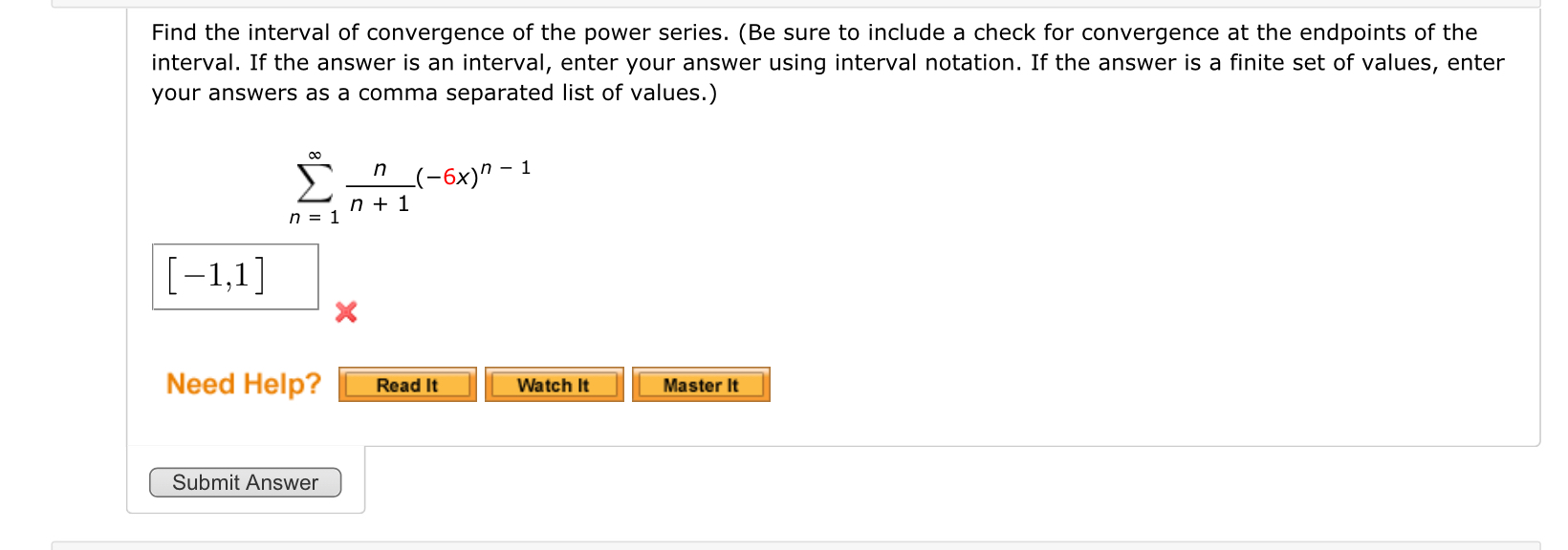 Solved Find The Interval Of Convergence Of The Power Series 2884