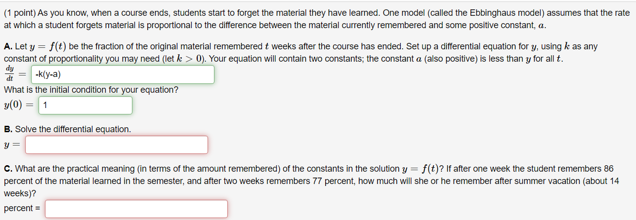 Solved (1 point) As you know, when a course ends, students | Chegg.com