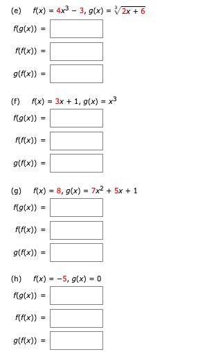 Solved Compute The Compositions F g x F f x And G f x Chegg