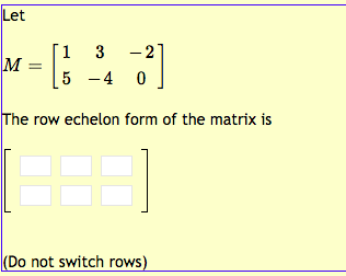Solved The row echelon form of the matrix is? Do NOT | Chegg.com