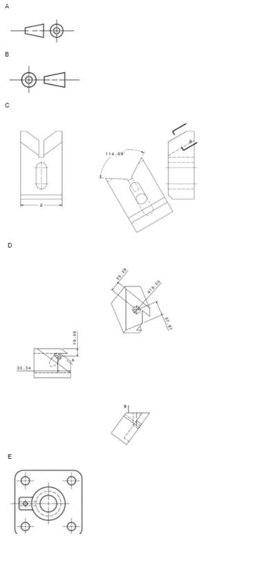 Solved с 14. D 16 w Third angle projection symbol First | Chegg.com