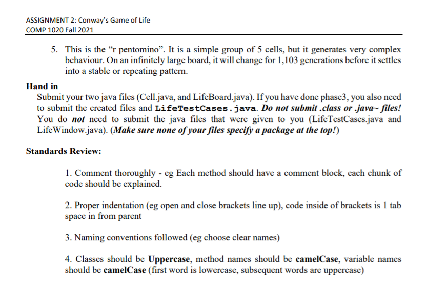 written assignment 2 the selfridge conway method