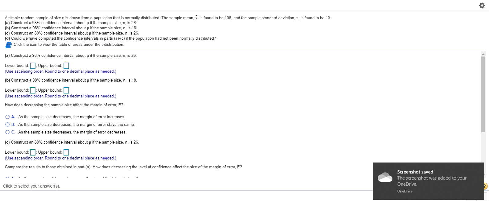 Solved A simple random sample of size n is drawn from a | Chegg.com