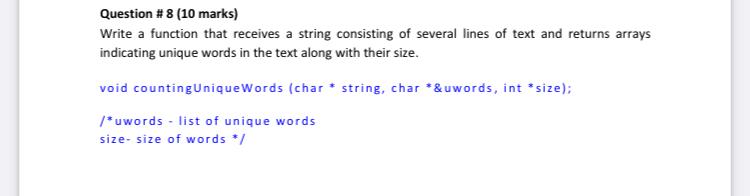 Question #8 (10 marks) Write a function that receives | Chegg.com