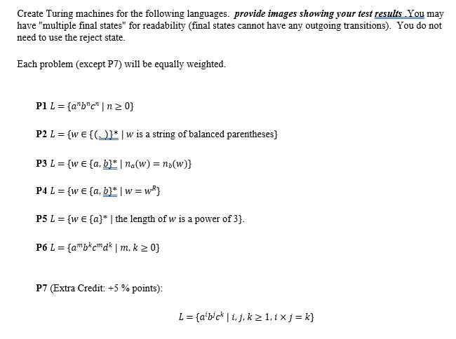 Solved Accurately provide jflap images of the following | Chegg.com
