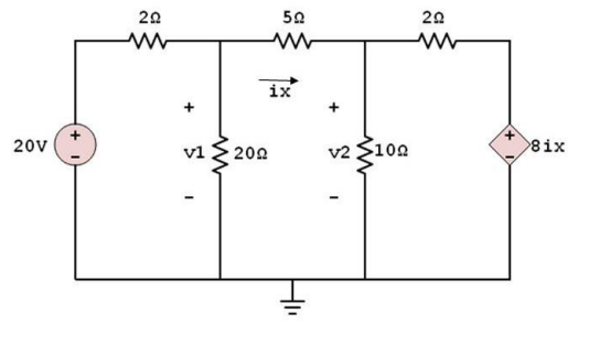 Solved 3, Determine the voltage of the nodes in following | Chegg.com