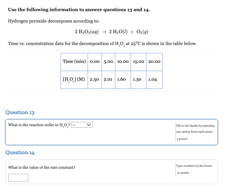 Solved Use the following information to answer questions 13 | Chegg.com