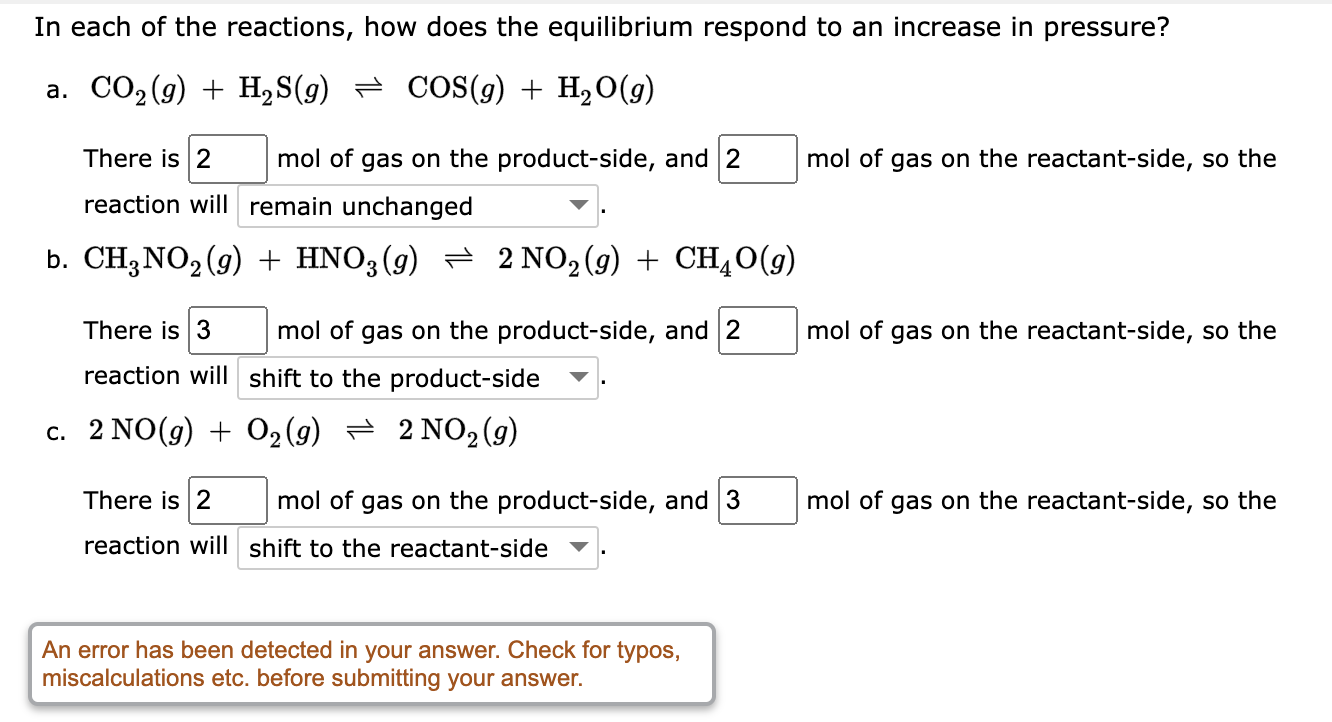 Solved In each of the reactions, how does the equilibrium | Chegg.com