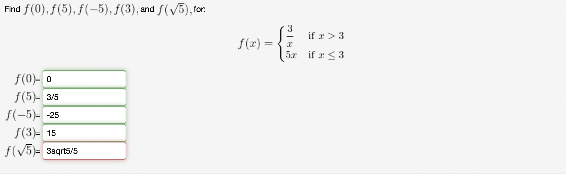 Solved Find F(0),f(5),f(-5),f(3), ﻿and F(52), 