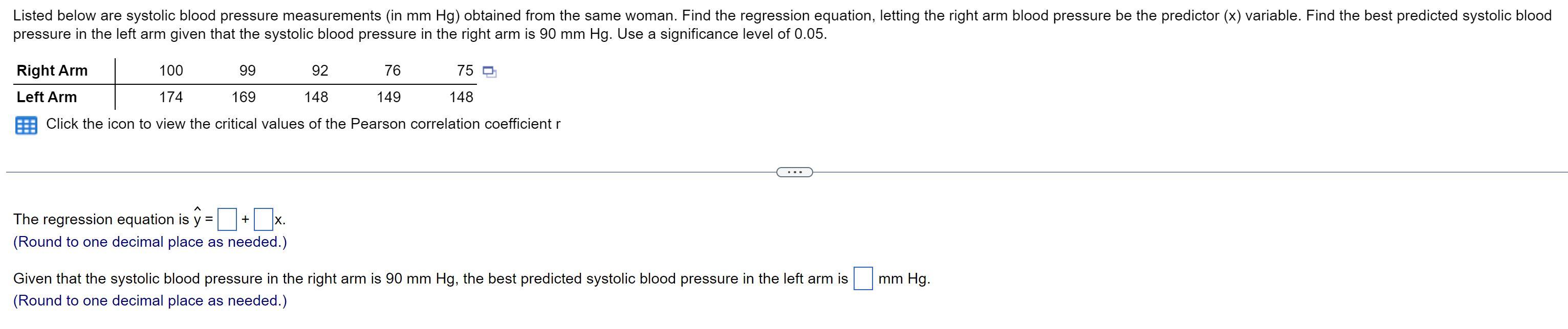 Solved pressure in the left arm given that the systolic | Chegg.com