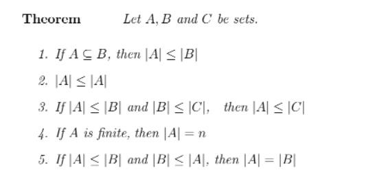 Solved Theorem Let A, B And C Be Sets. 1. If A CB, Then AB | Chegg.com