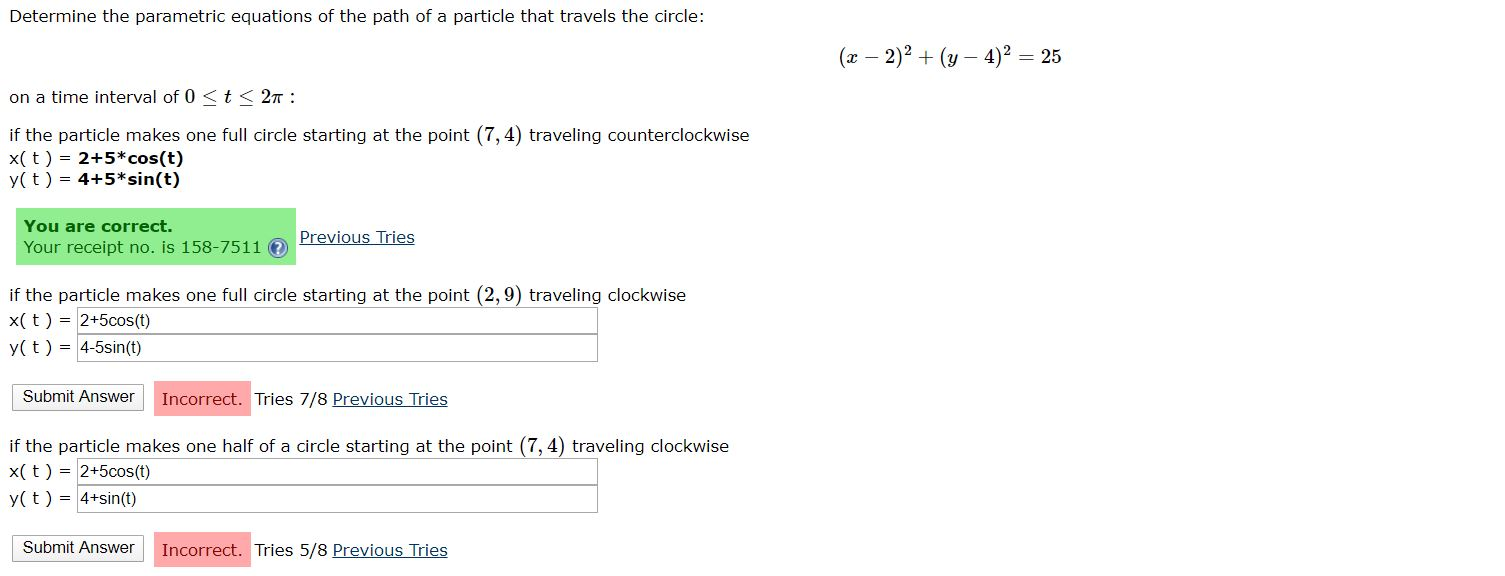 Solved Determine the parametric equations of the path of a | Chegg.com