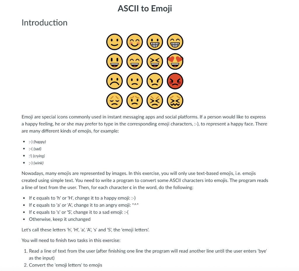 ascii code smiley face