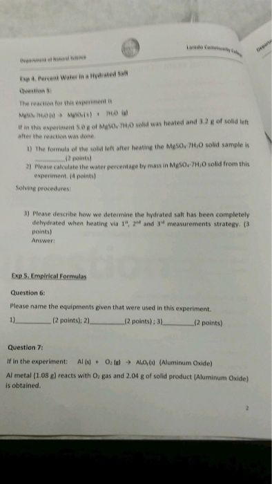 Solved Hello, can someone please help me with this chemistry | Chegg.com