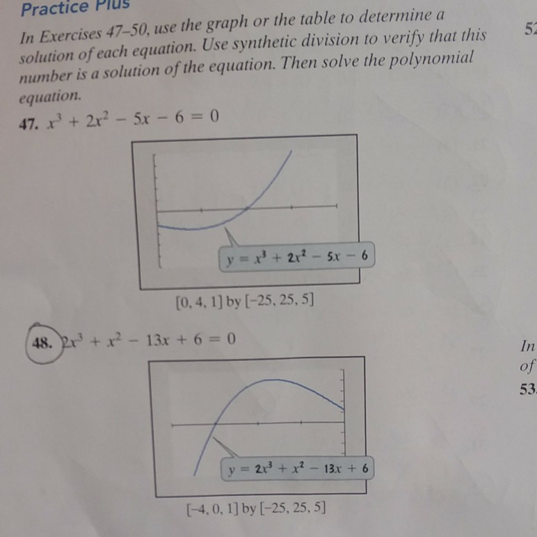 Solved 52 Practice Plus In Exercises 47-50, use the graph or | Chegg.com