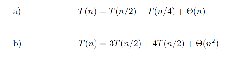 Solved Implement recursion tree method to solve the | Chegg.com