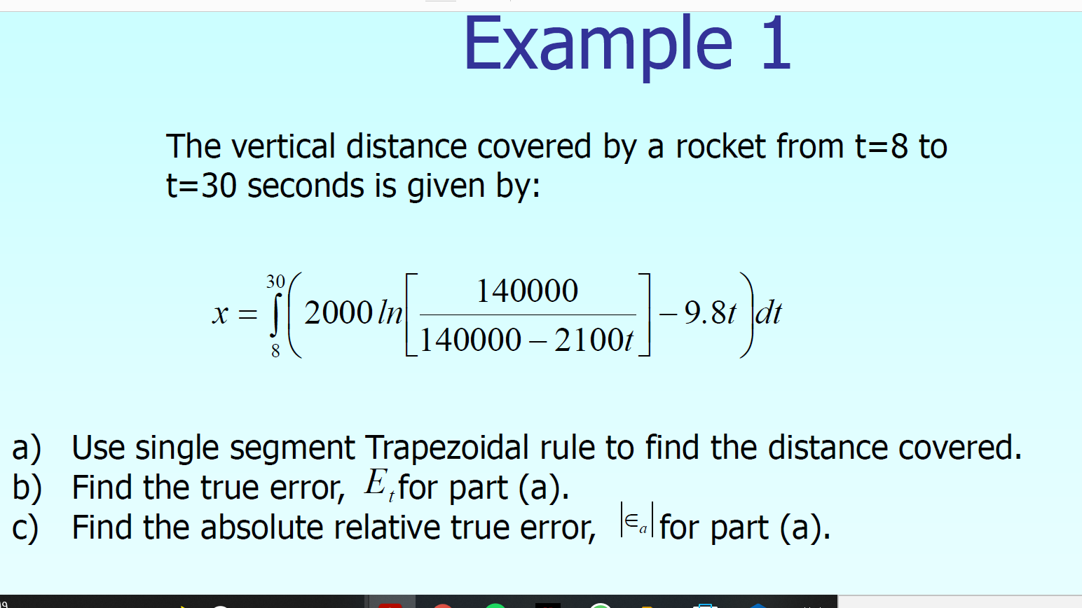 Solved Example 1 The vertical distance covered by a rocket | Chegg.com