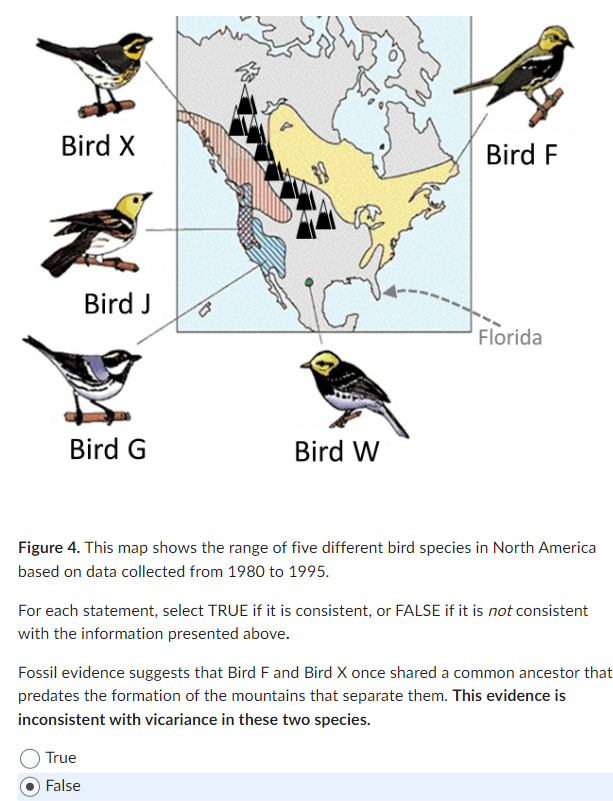Solved Figure 4. This map shows the range of five different | Chegg.com