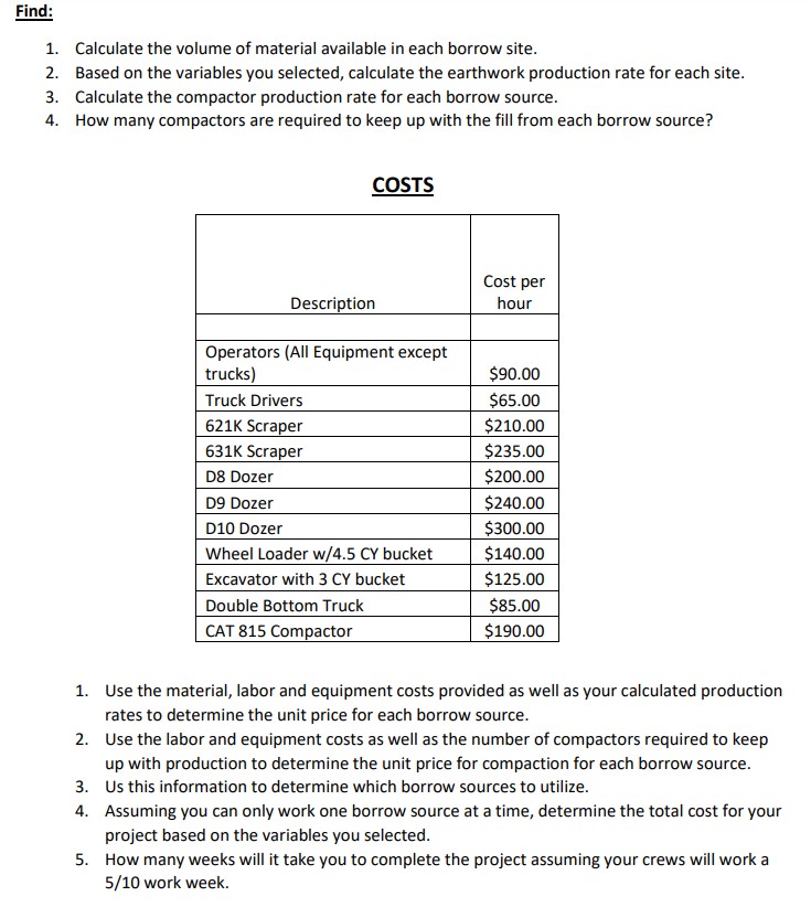 Borrow source #3 is located five (5) miles from the | Chegg.com