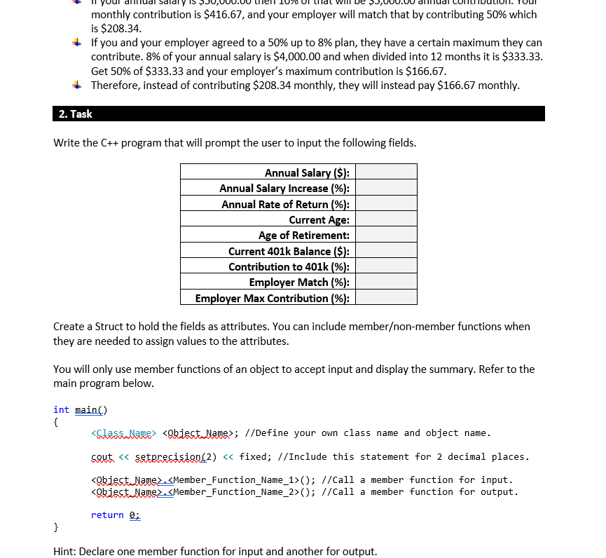 Solved Hello, I really have trouble trying to create a C++ | Chegg.com