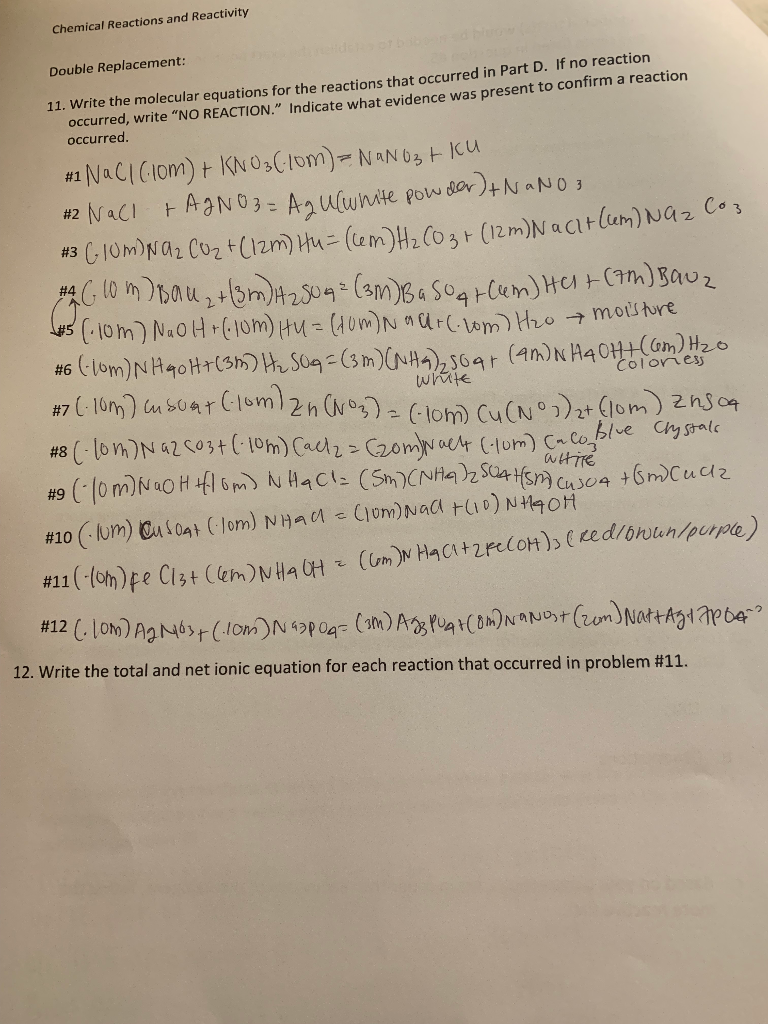 Solved PLEASE DO #12 FULLY with work. You use equations from