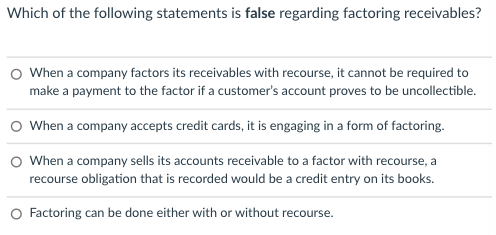 Solved Which Of The Following Statements Is False Regarding | Chegg.com