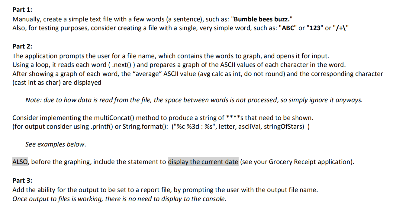 Solved Part 1: Manually, create a simple text file with a | Chegg.com