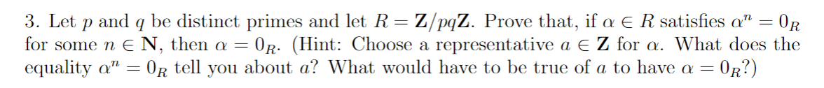 Solved Or 3 Let P And Q Be Distinct Primes And Let R