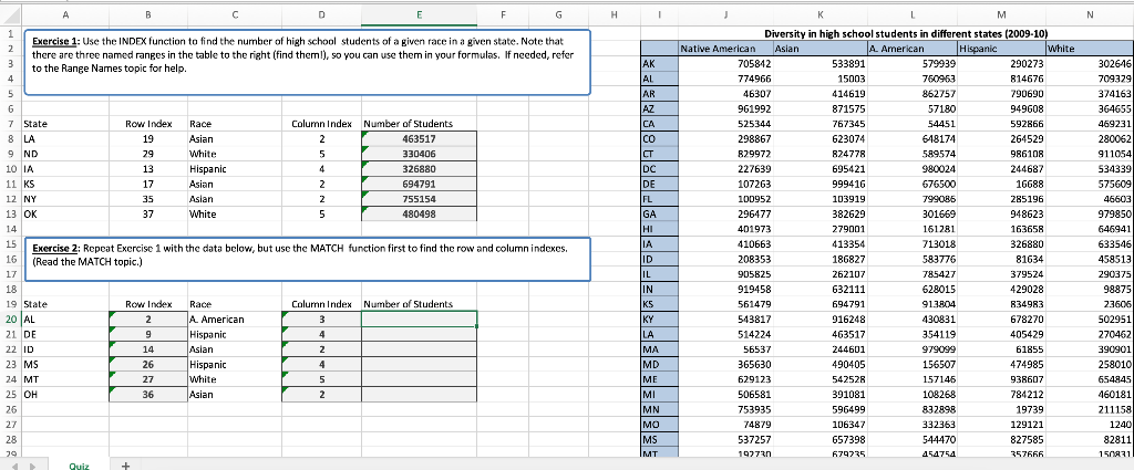 Solved need formula and help finding last row of excercise Chegg