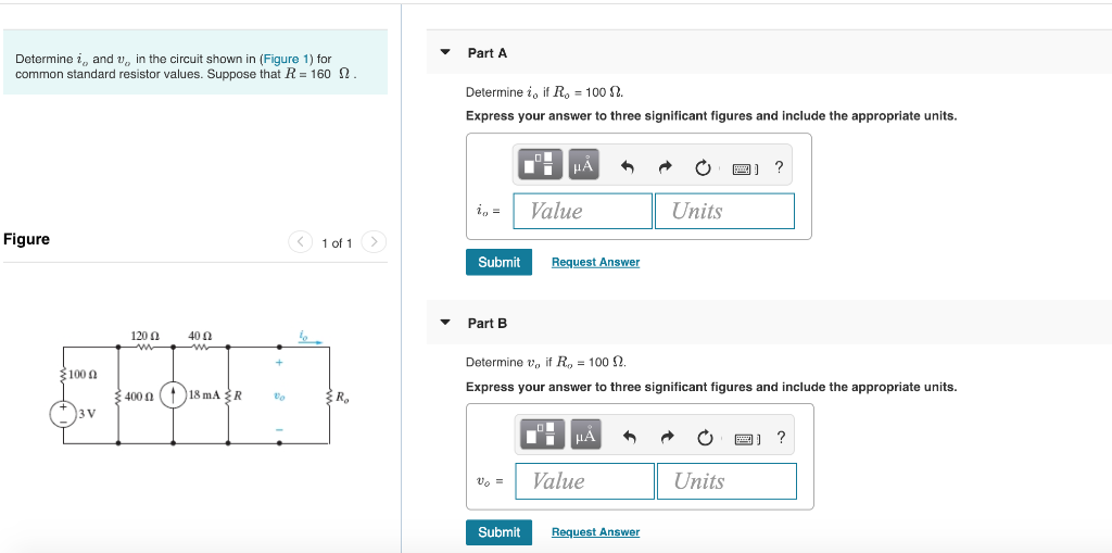 Solved Part A Determine i and v in the circuit shown in | Chegg.com