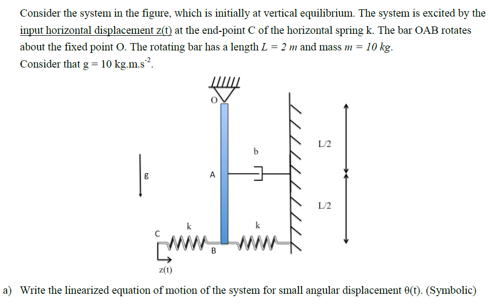 Solved Consider The System In The Figure Which Is Initia Chegg Com