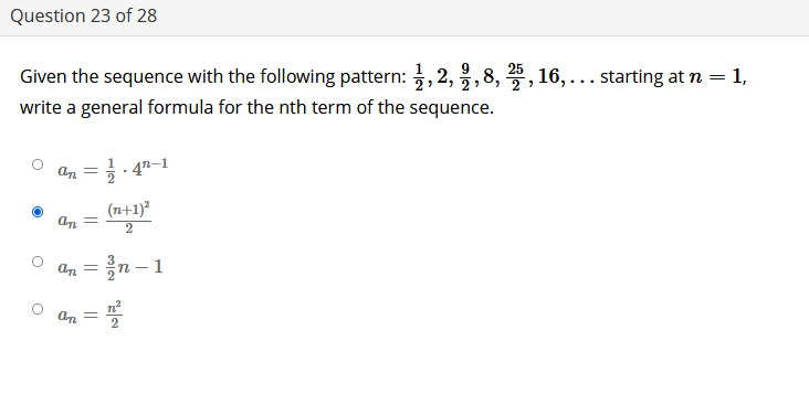 Solved Question 23 of 28 Given the sequence with the | Chegg.com