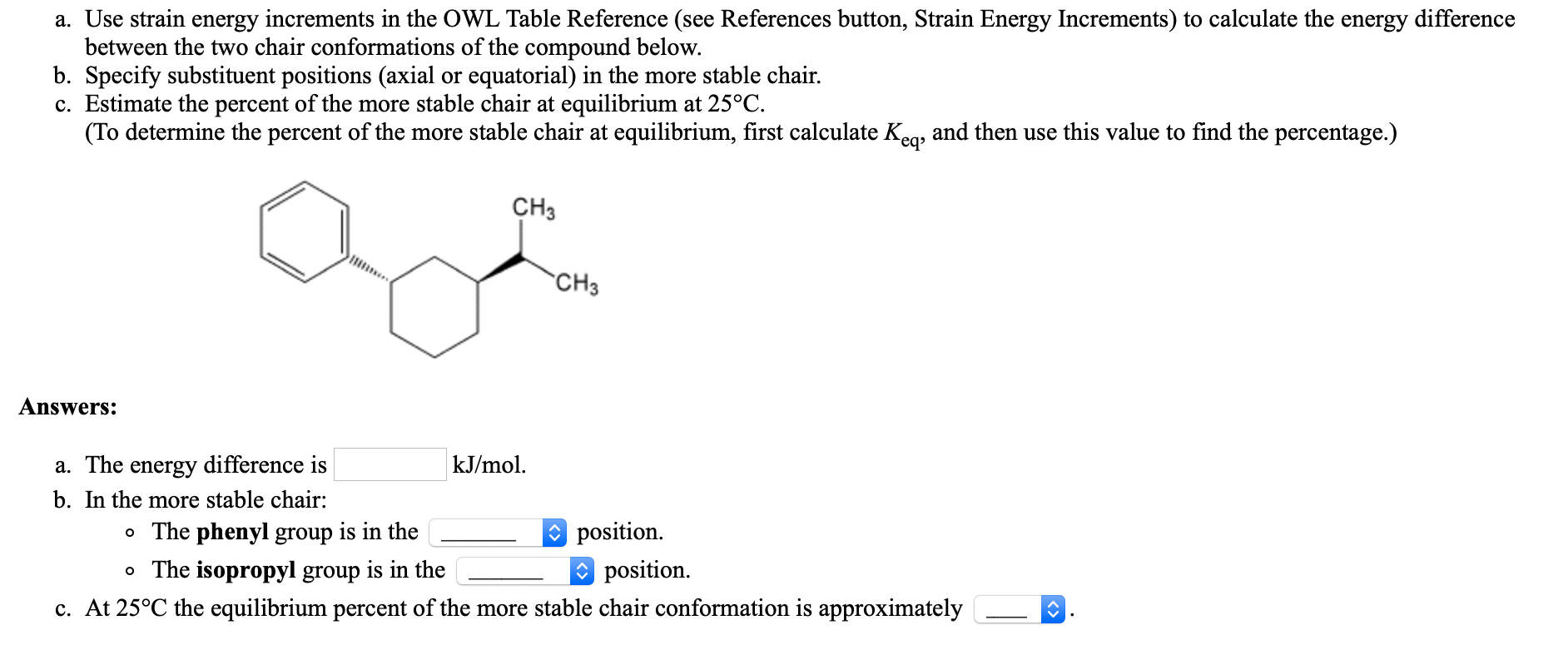 A Use Strain Energy Increments In The Owl Table R Chegg Com