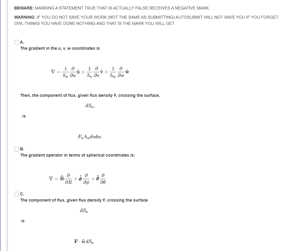 Solved Mark Which Statements Below Are True Using The Fo Chegg Com