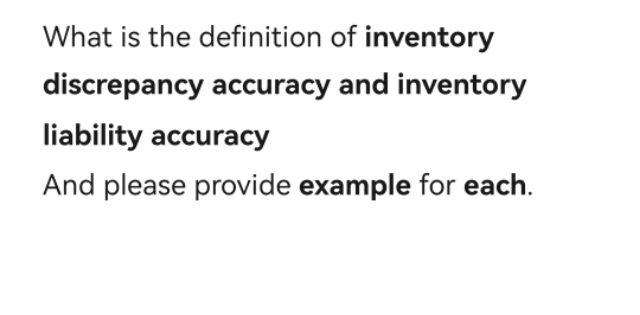 Solved What is the definition of inventory discrepancy | Chegg.com