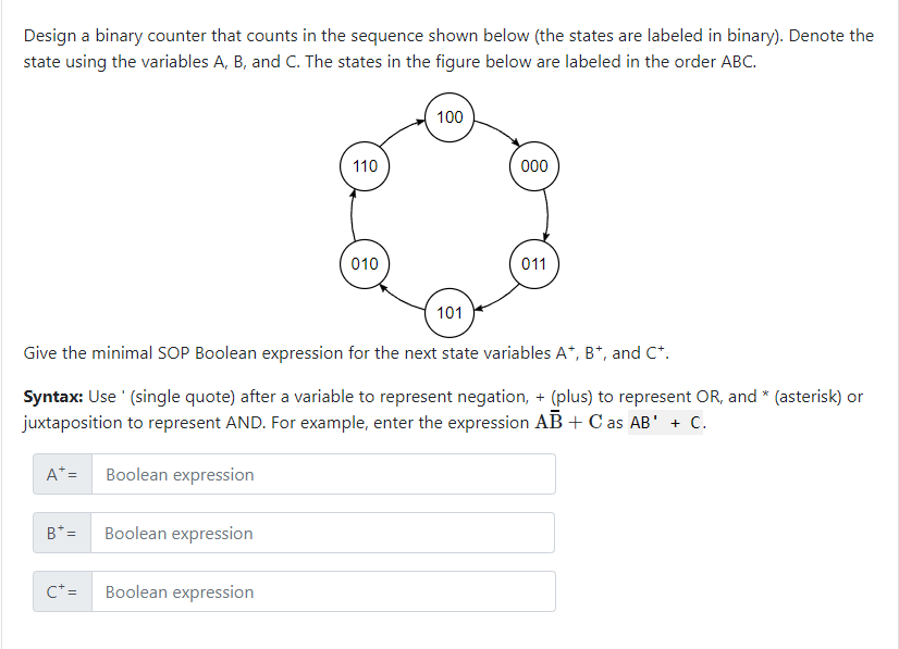 Solved Design A Binary Counter That Counts In The Sequence Chegg