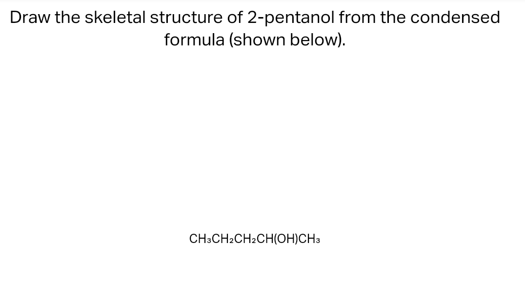 2 pentanol structural formula