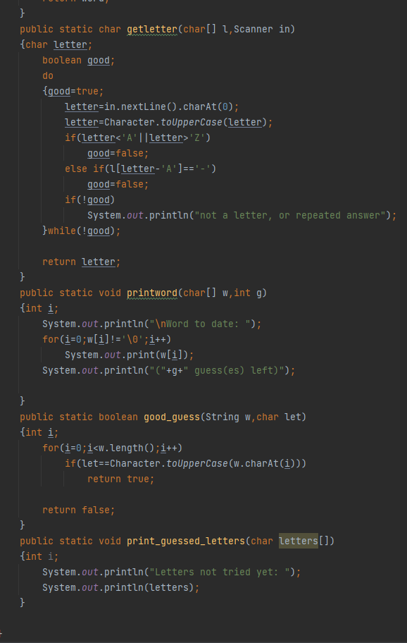 Solved IN JAVA, Write a game of Hangman using arrays. Allow | Chegg.com