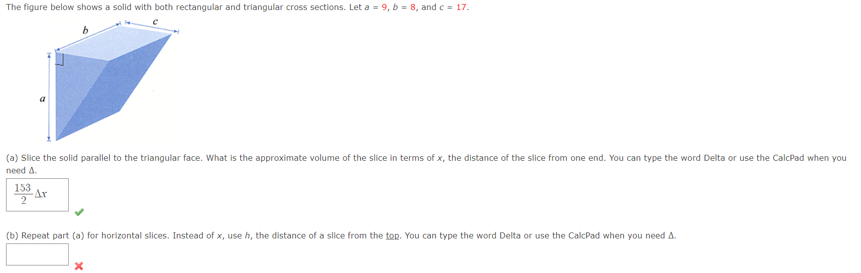 Solved The figure below shows a solid with both rectangular | Chegg.com