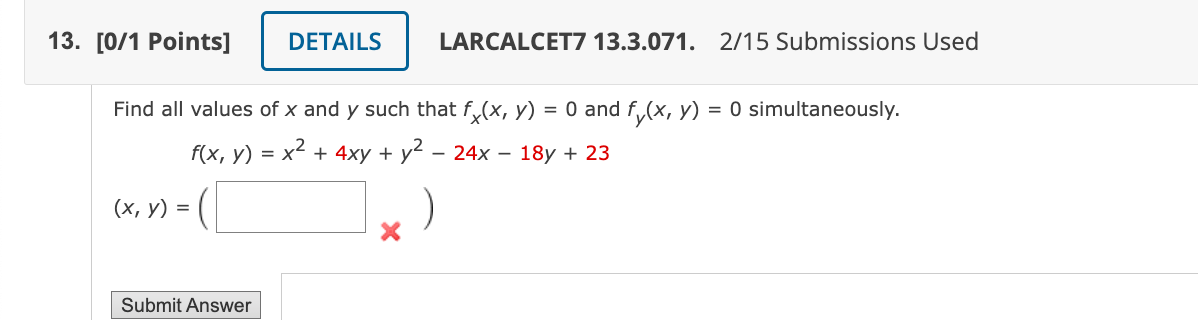 solved-find-all-values-of-x-and-y-such-that-fx-x-y-0-and-chegg