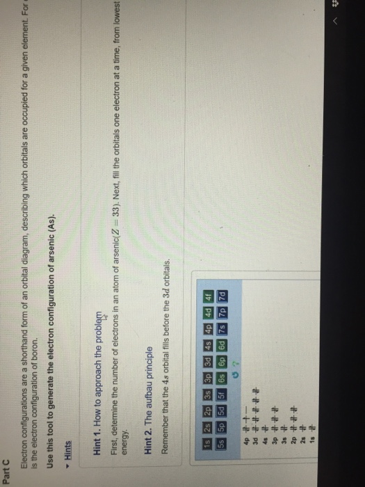 Solved Part C Electron configurations are a shorthand form | Chegg.com