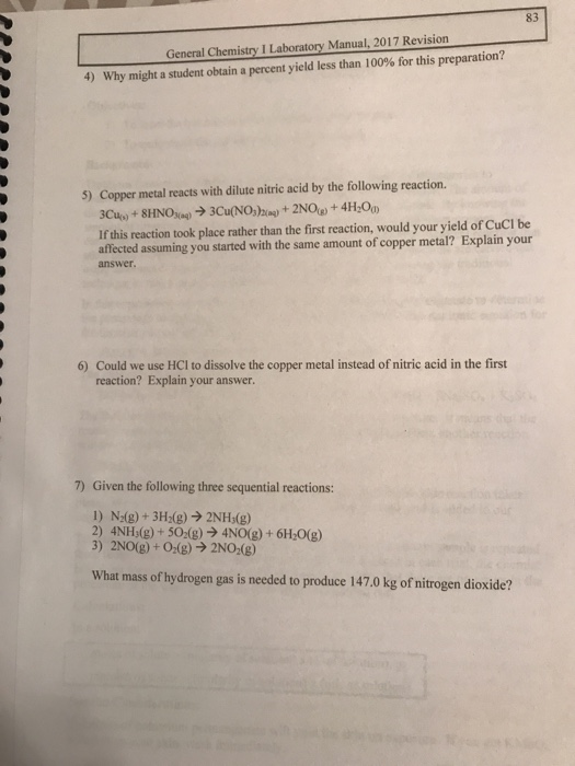 Calculating Moles Questions 82 Questions: 1) Based on the amounts of copper | Chegg.com